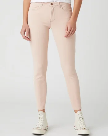 Blugi uni cu talie medie skinny