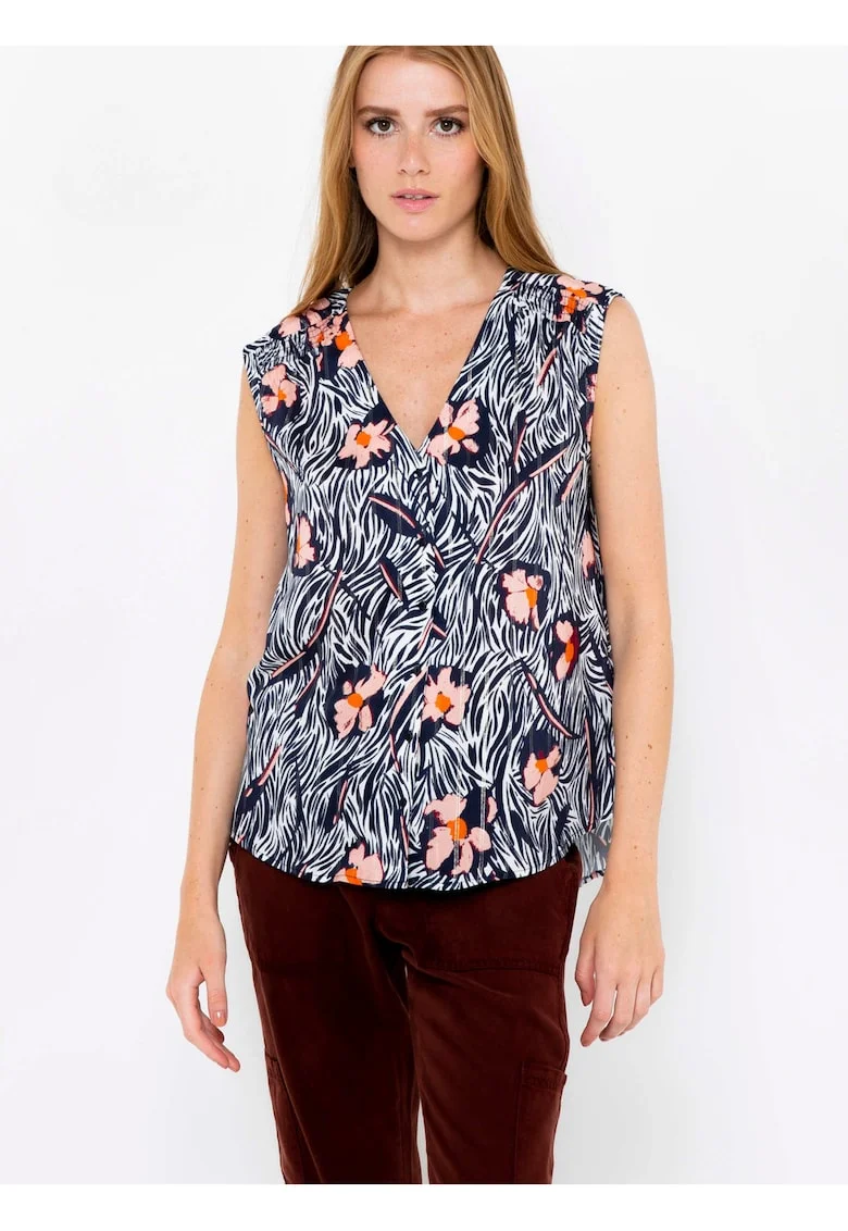Bluza cu nasturi si imprimeu floral