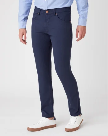 Pantaloni slim fit din amestec de bumbac,