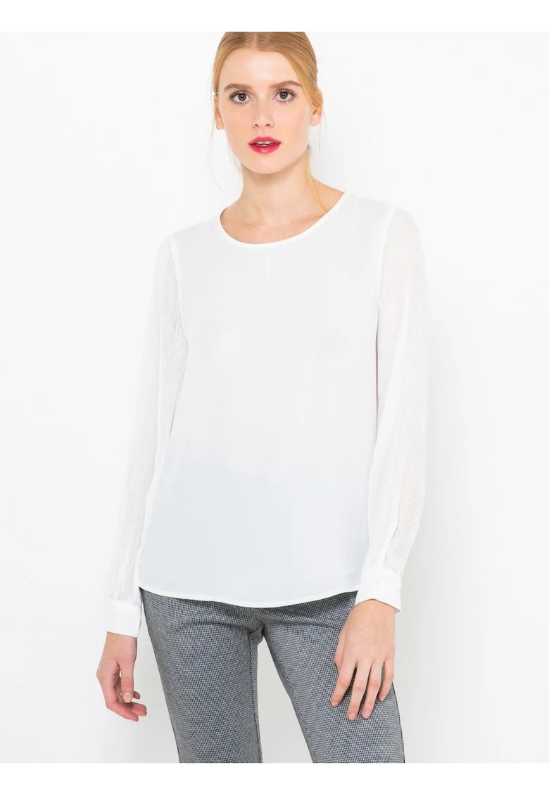 Bluza uni cu decolteu rotund,