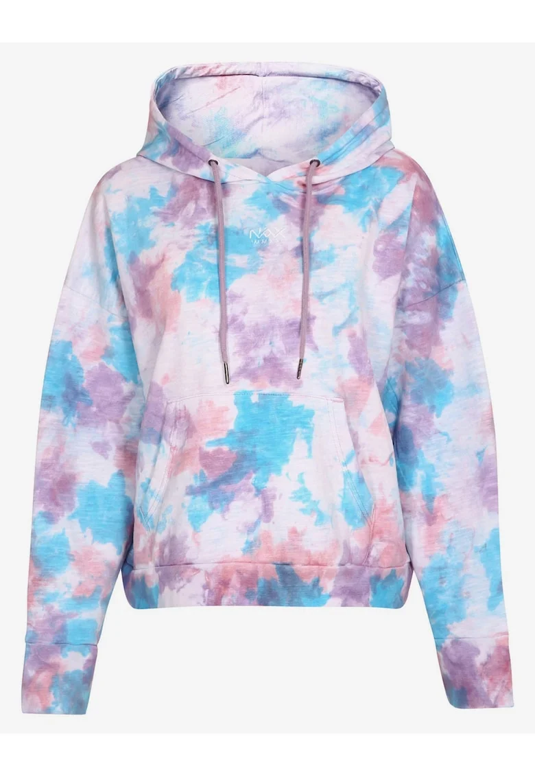Hanorac cu model tie-dye si gluga,