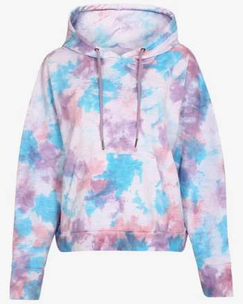 Hanorac cu model tie-dye si gluga,