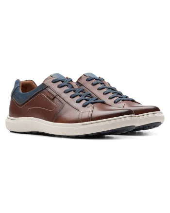 Pantofi barbati,  piele naturala, maro/albastru,