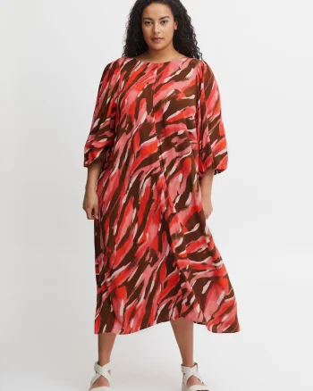 Rochie midi cu print