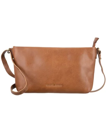 Geanta umar dama piele naturala 28 x 16 cm, Colombiana,, Coniac