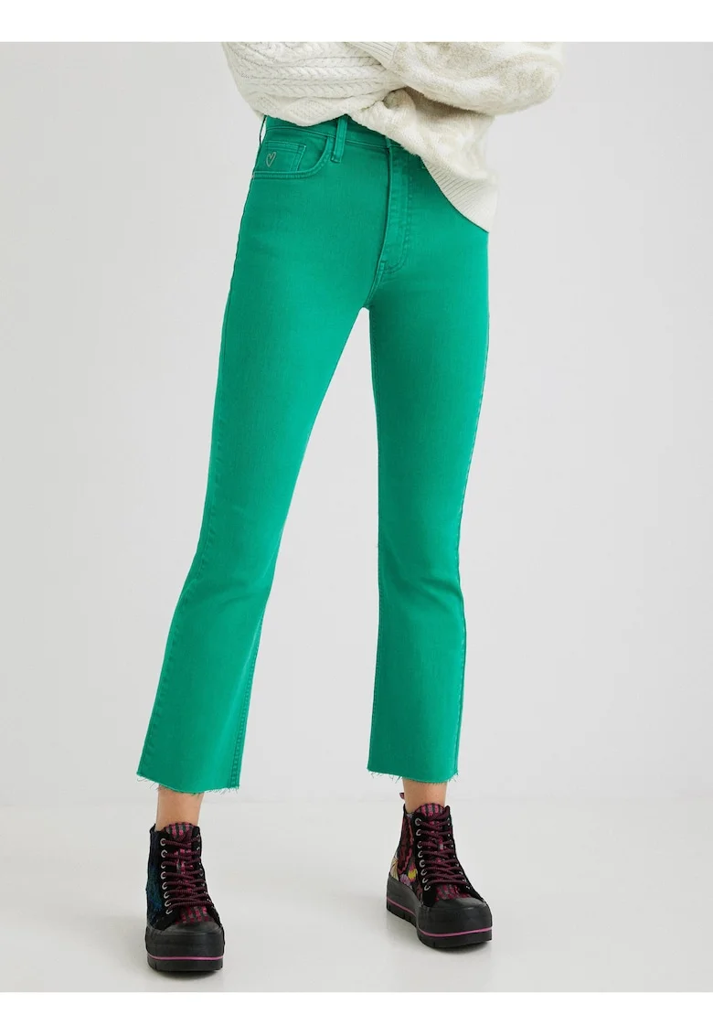 Blugi bootcut de bumbac,