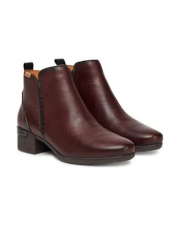 Botine dama 305470720,  Piele naturala, Maro,