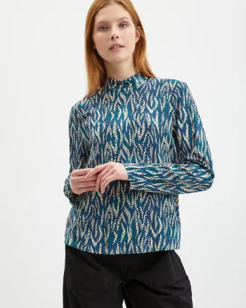 Bluza cu model si cu maneca lunga Mina