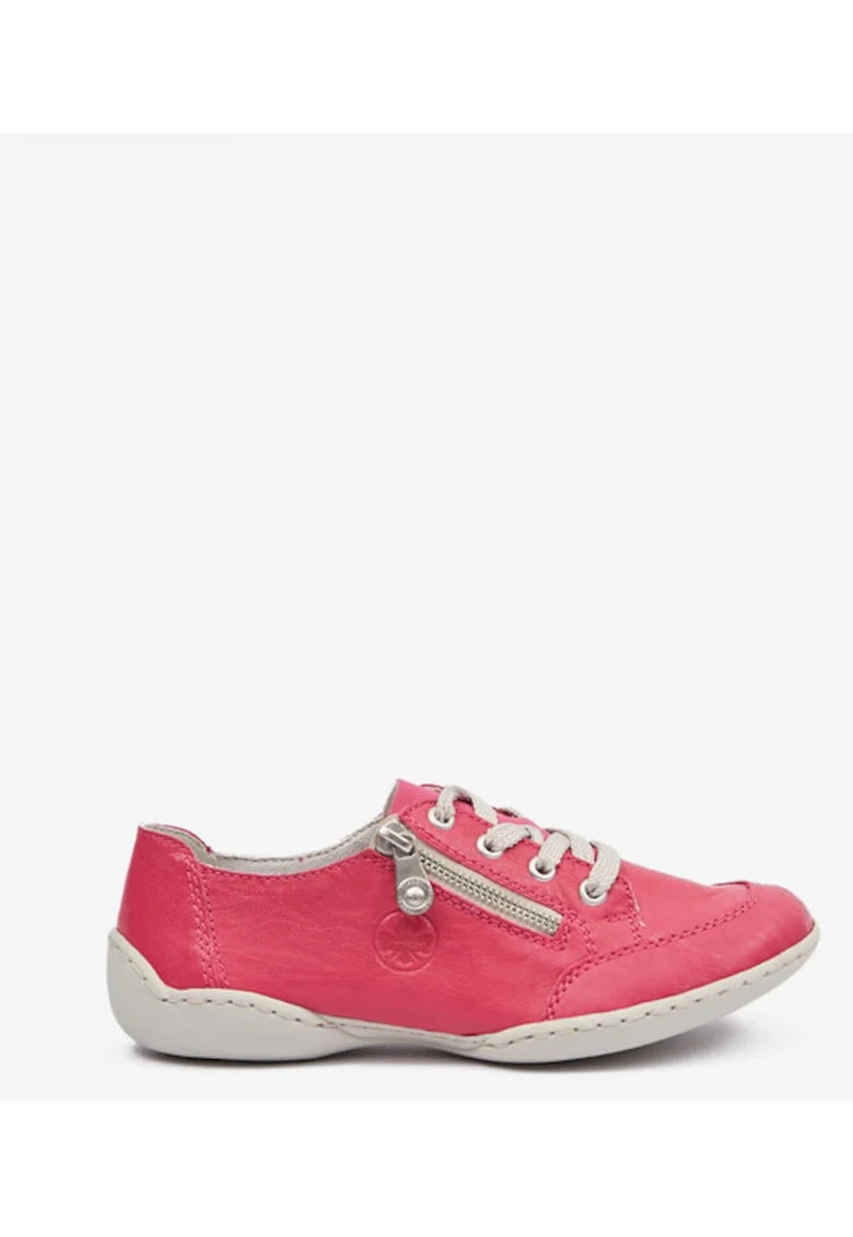 Pantofi sport din piele cu fermoar lateral,