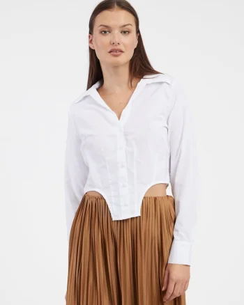 Camasa cu corset si guler clasic