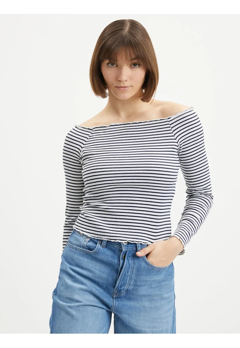 Bluza cu decolteu barcuta Alicia