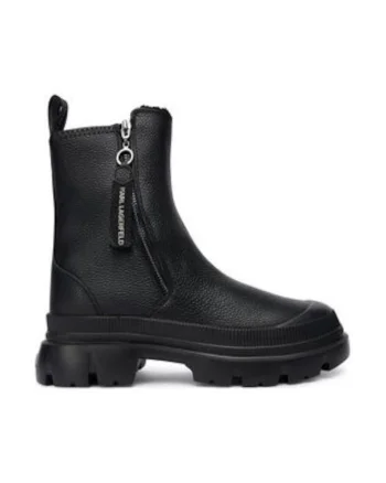 Botine dama 305617088,  Piele naturala, Negru,