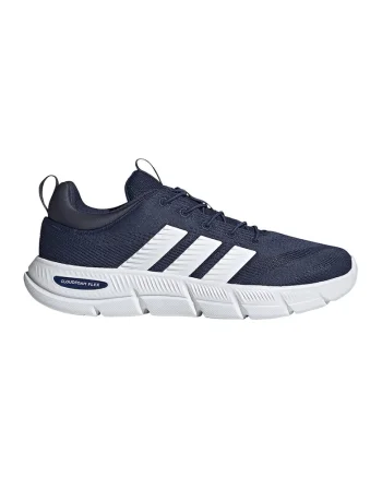 Pantofi sport Cloudfoam Flex low-cut, Alb optic/Bleumarin