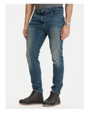Blugi Raw, slim fit,bumbac, Albastru