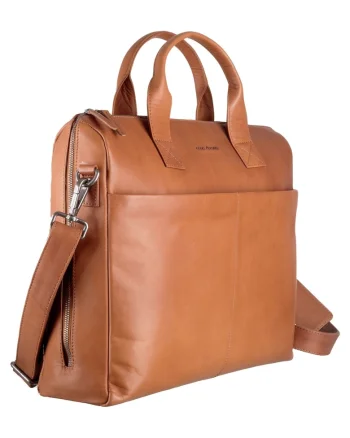 Geanta umar unisex piele naturala 42 x 32 cm, Fiorentina,, Coniac