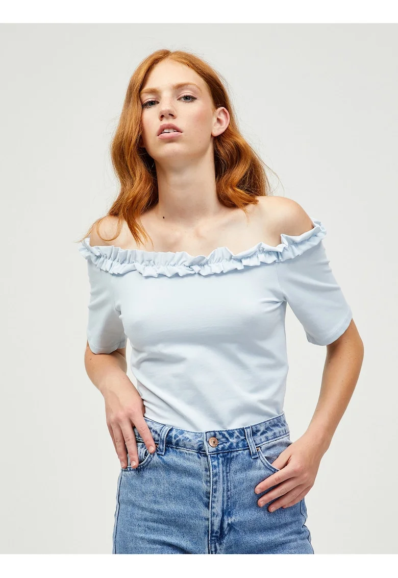 Tricou cu decolteu pe umeri Leah,