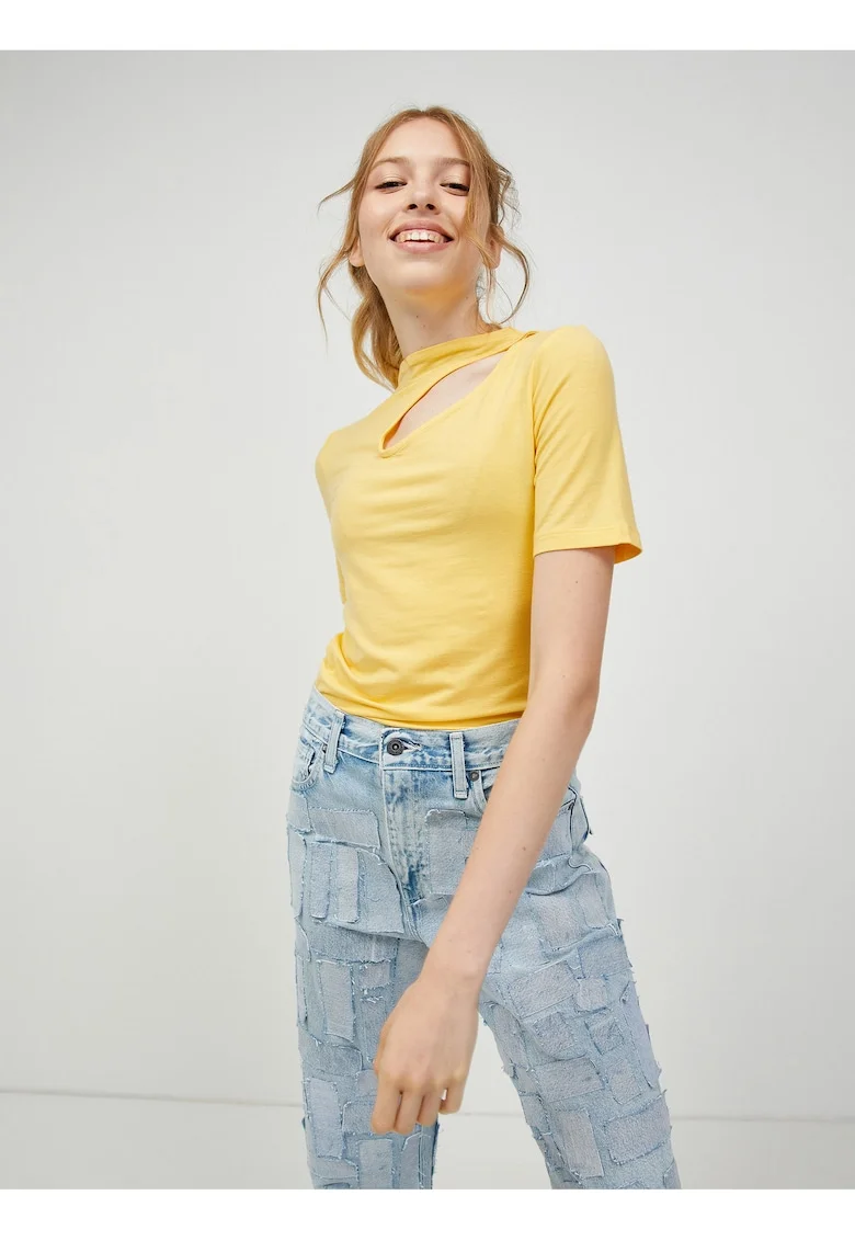 Tricou din amestec de lyocell cu decupaj Glow