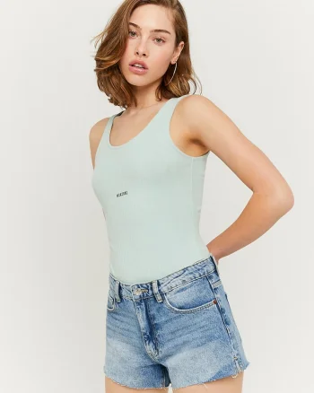 Pantaloni scurti din denim cu talie medie