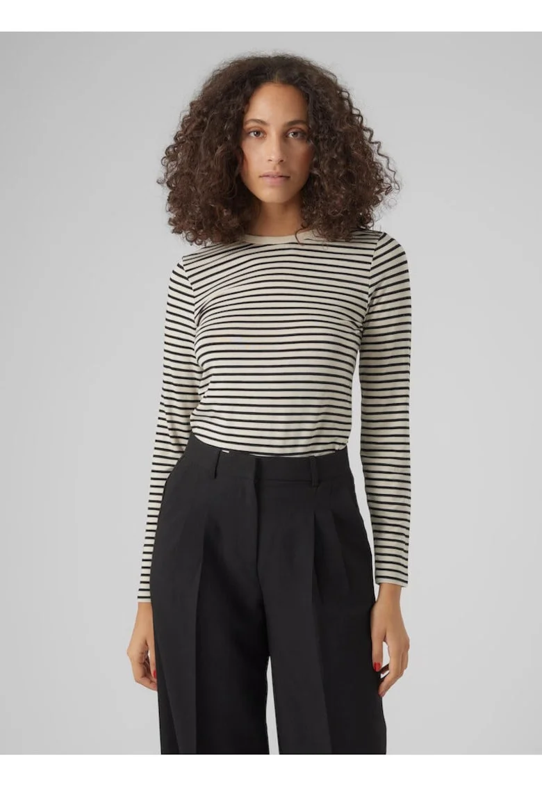 Bluza cu dungi din amestec de lyocell