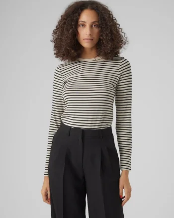 Bluza cu dungi din amestec de lyocell