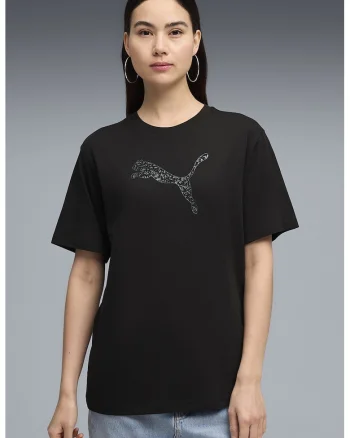 Tricou relaxed-fit cu imprimeu logo, Negru