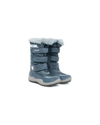 Ghete de zapada pentru fete,  305466143, piele naturala, albastru