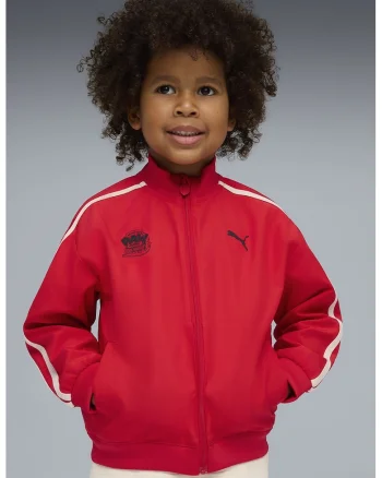 Bluza de trening cu fermoar si tematica Paw Patrol, Rosu/Alb murdar
