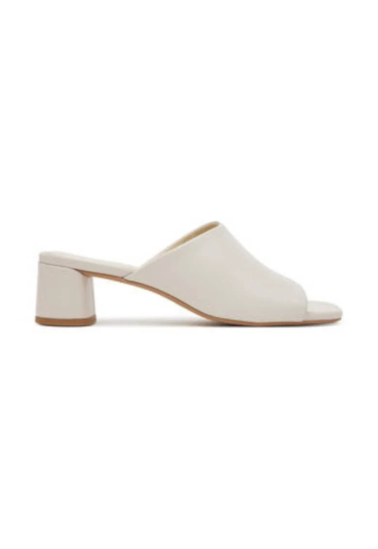 Papuci dama,  piele naturala, bej,