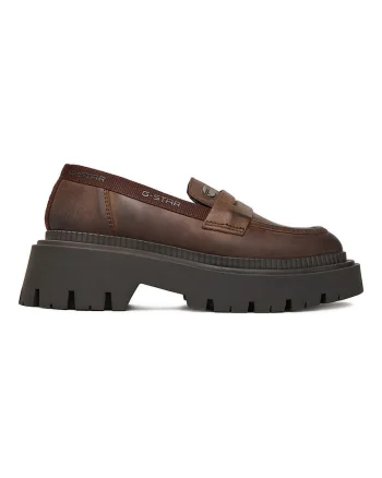 Mocasini dama, G STAR RAW, piele naturala, maro, design versatil,