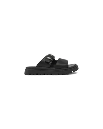 Papuci fete 305121905,  Piele naturala, Negru