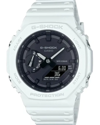 Ceas analog si digital G-Shock, Alb