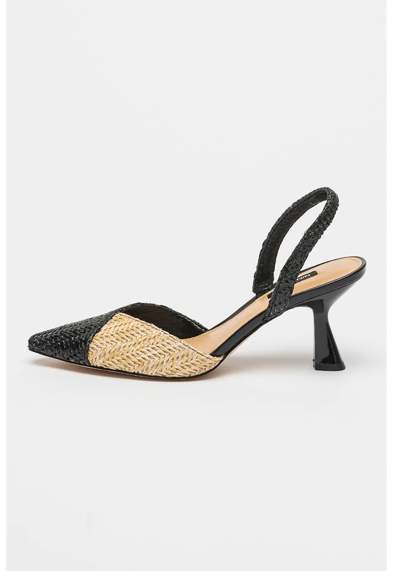 Pantofi slingback Maoua, Negru/Bej deschis