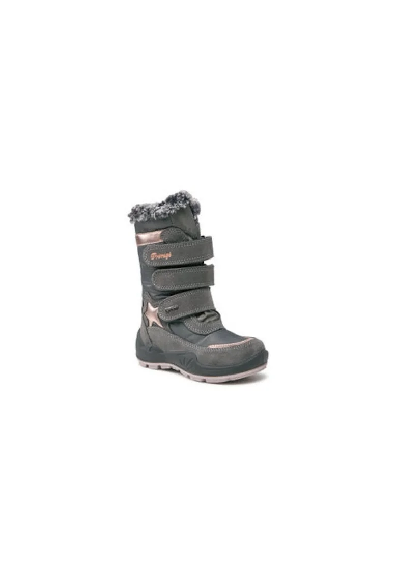 Ghete pentru fete,  textil, gri