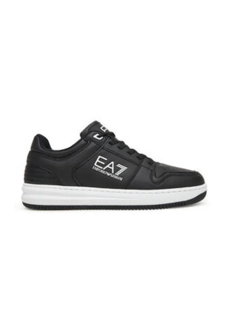 Tenisi barbati, Emporio Armani  piele ecologica, negru/alb