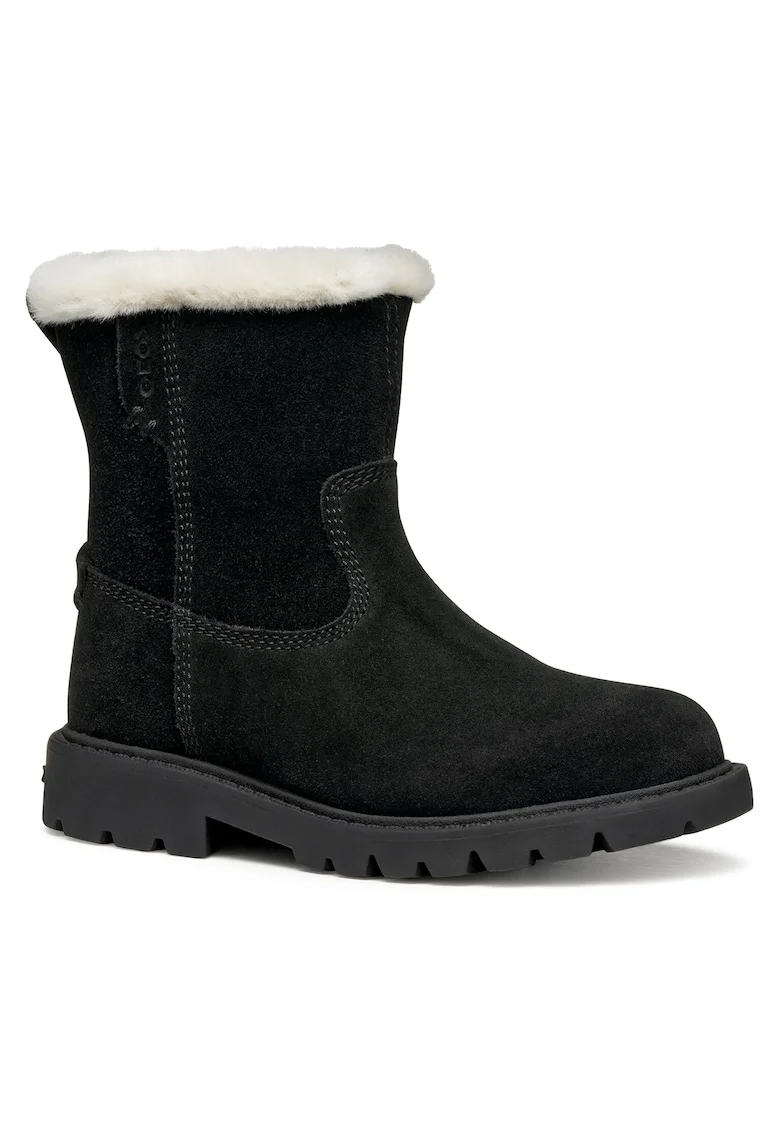 Ghete pentru fete,  305322876, piele naturala, negru