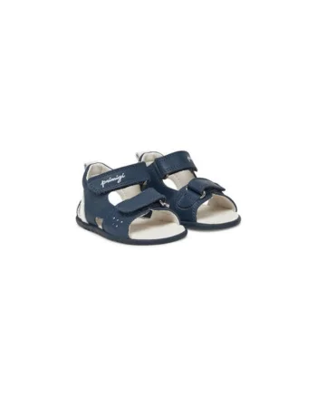 Sandale baieti,  piele naturala, bleumarin