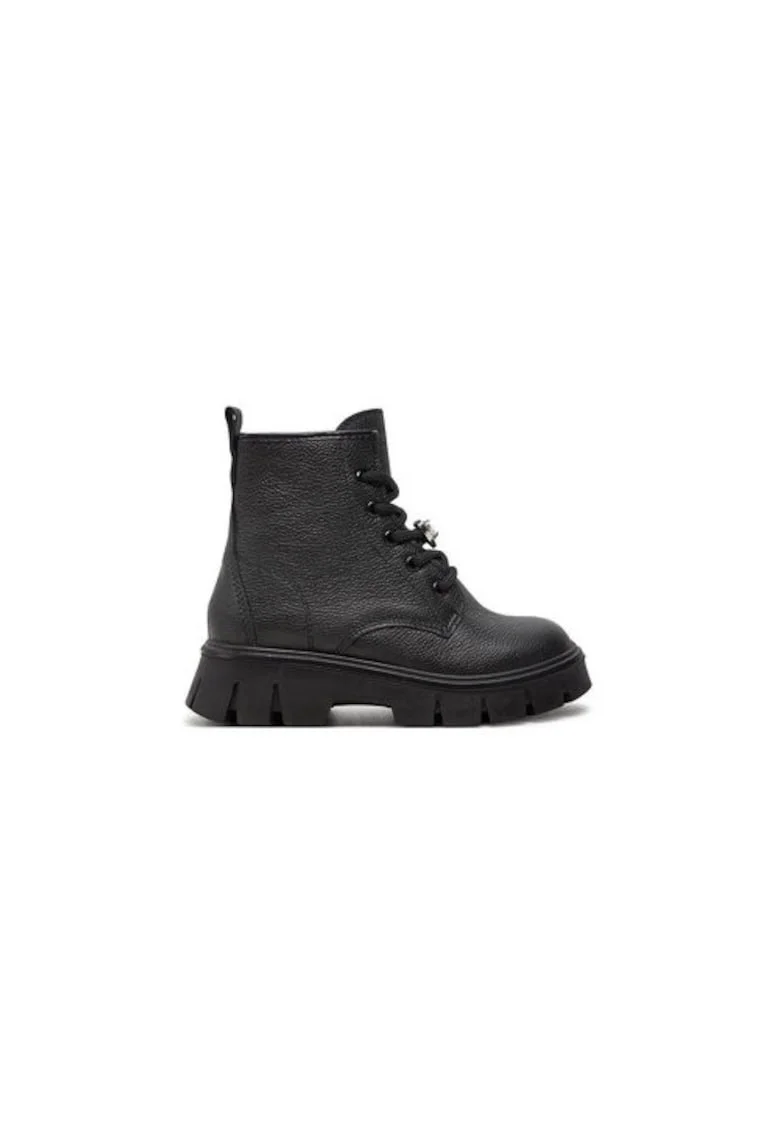 Ghete pentru fete,  304326530, piele ecologica, negru,