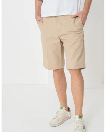 Bermude chino de bumbac, Maro nisip