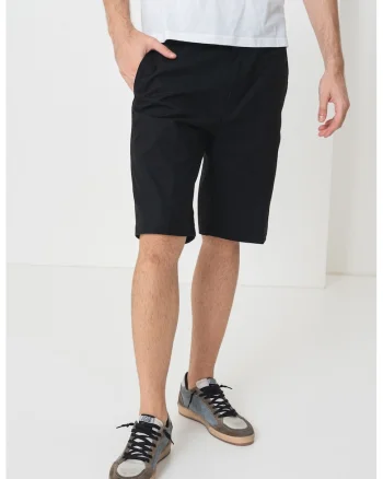 Bermude chino de bumbac, Negru