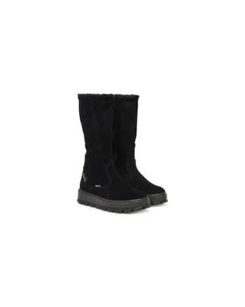 Ghete pentru fete,  305464767, piele naturala, negru