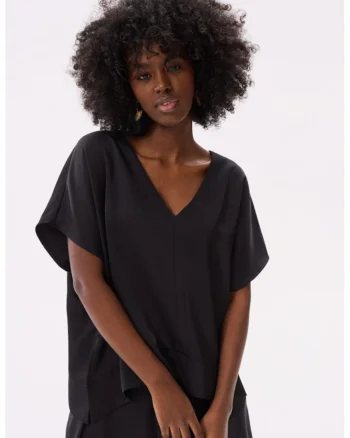 Bluza larga cu decolteu in V,