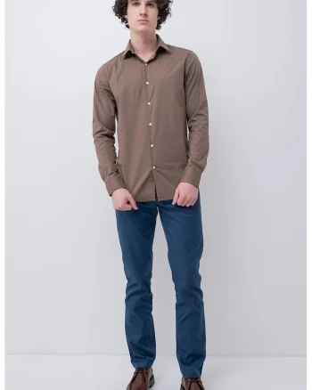 Camasa slim fit, Maro taupe