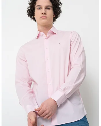 Camasa slim fit din amestec de bumbac, Roz deschis