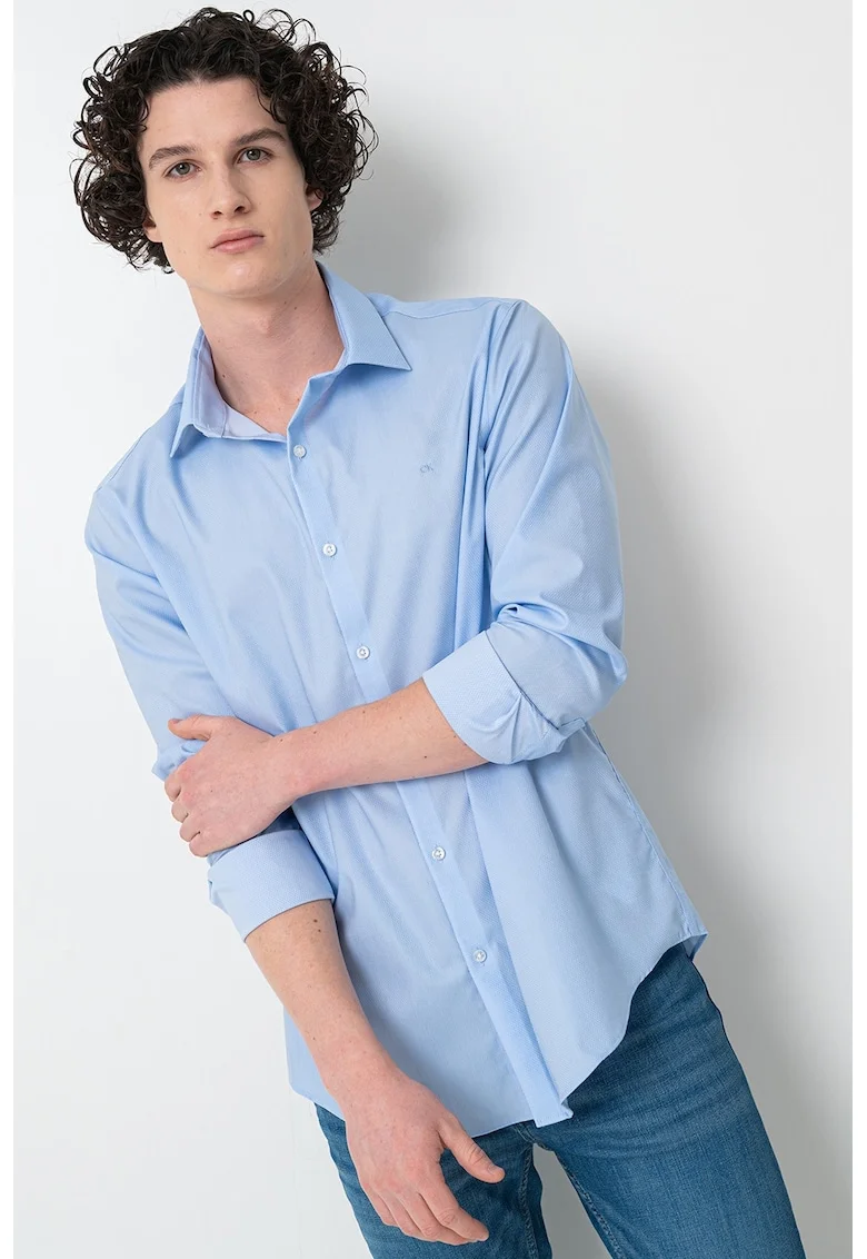 Camasa slim fit, Albastru pastel
