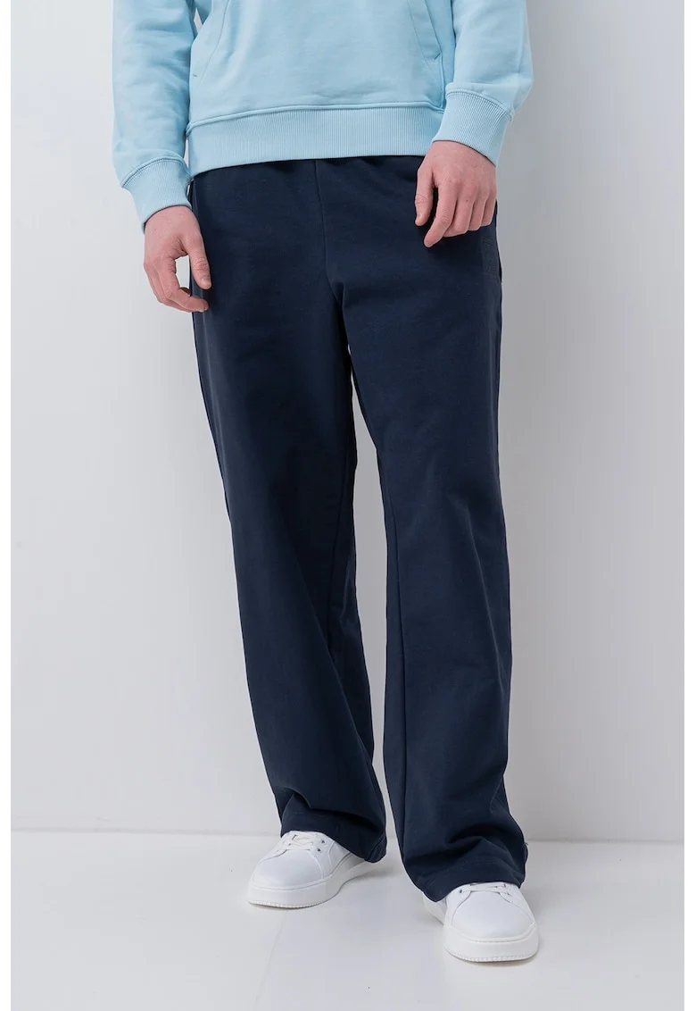 Pantaloni de trening cu croiala dreapta Premium, Albastru inchis