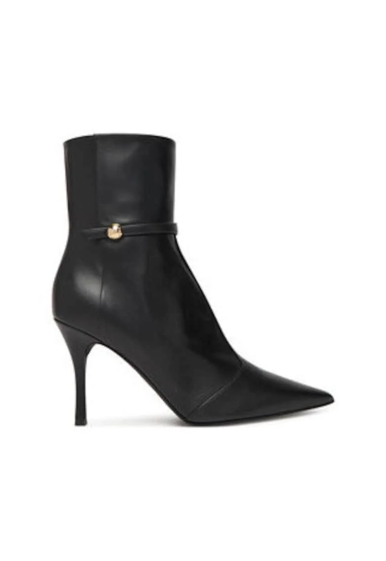 Botine dama  305616289, piele naturala, Negru