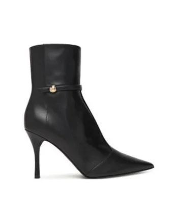 Botine dama  305616289, piele naturala, Negru