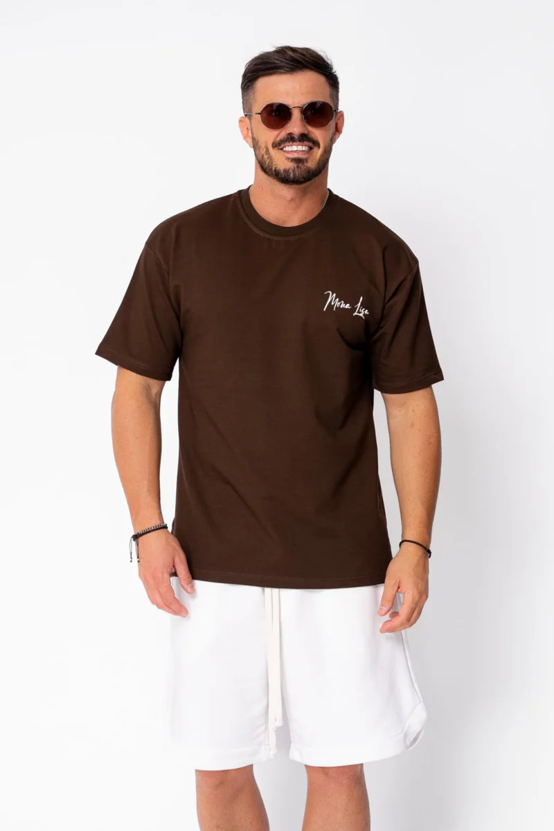 Tricou Mona Lisa imprimat Brown
