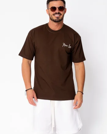 Tricou Mona Lisa imprimat Brown