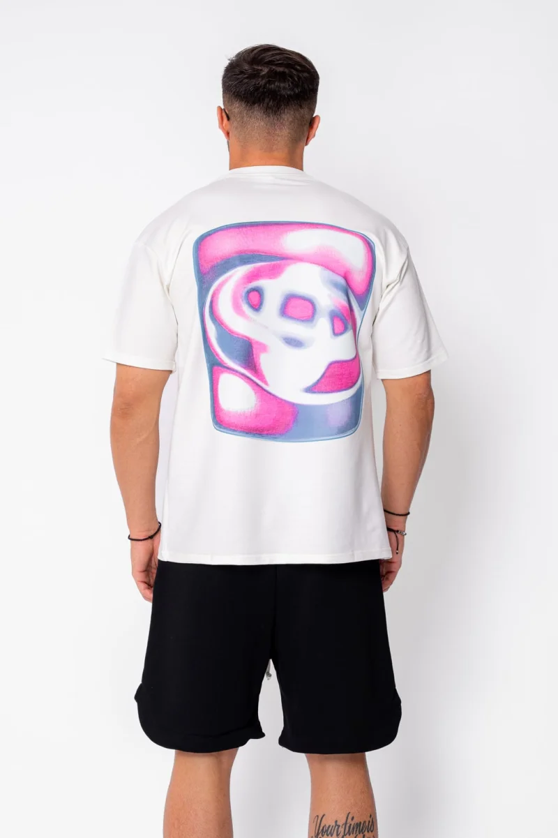 Tricou barbati imprimat White